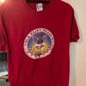 Old Saint Francis Red Graphic T-Shirt
